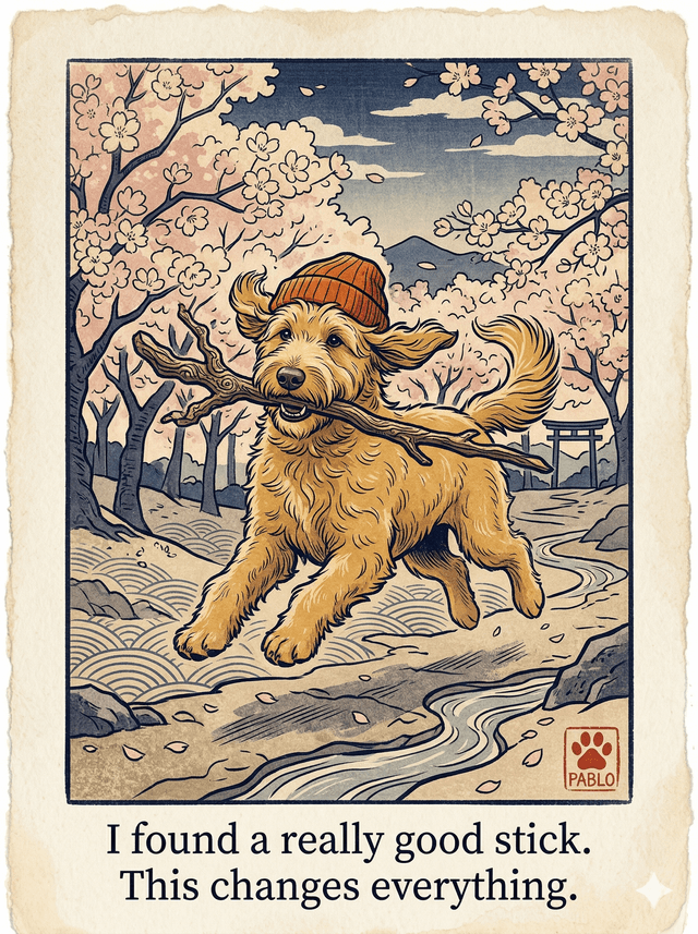 Pawletter daily letter illustration featuring a dog in storybook art style